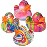 Large Rubber Printed Duckies Toy For Kids - Assorted